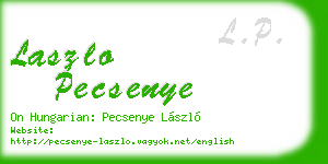 laszlo pecsenye business card